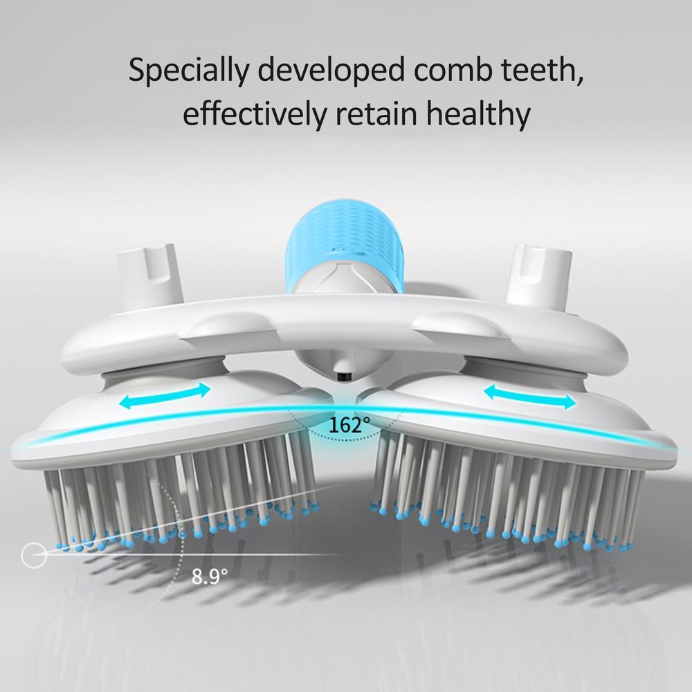Pet Cat Brush Dog Slicker Brush Double-headed Negative Ion One-button Self Cleaning Dog Cat Hair Removal Pets Products 5f179c