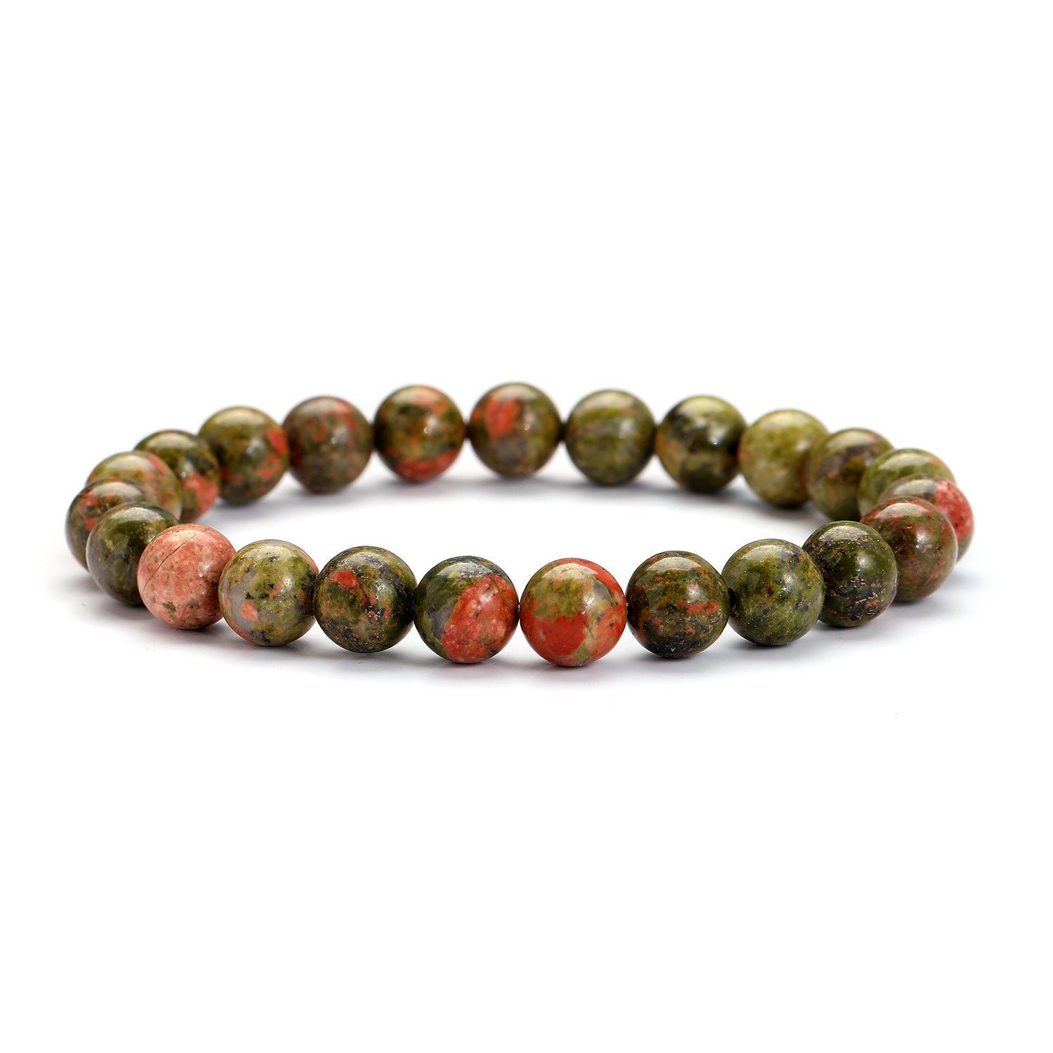 Unakite Bracelet Single Circle 8mm Natural Stone Bracelet Minimalist Blue Grain Stone Daily Bracelet 5f209889 9b66 4672 9735 