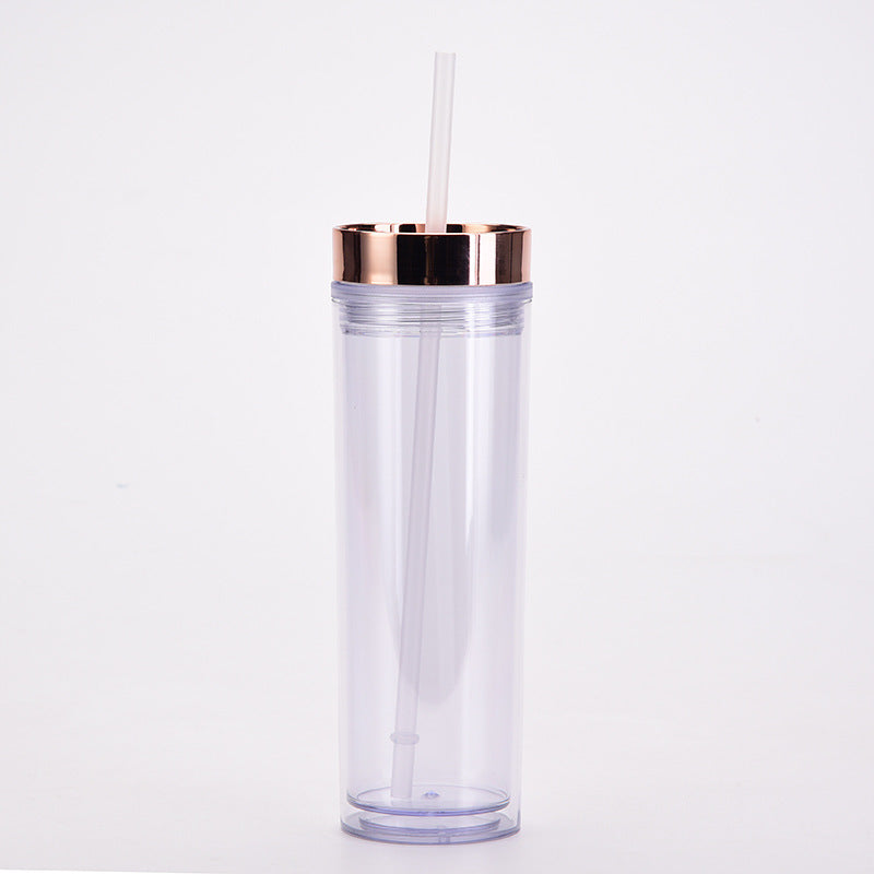 Double Layer AS Plastic Straight Body Multicolor Frosted Straw Cup 5f452c95 3bba 4459 a971 ada82689e270