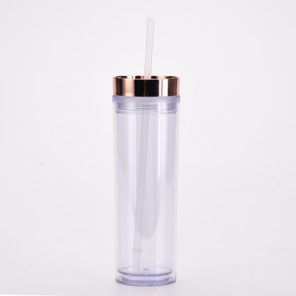 Double Layer AS Plastic Straight Body Multicolor Frosted Straw Cup 5f452c95 3bba 4459 a971 ada82689e270
