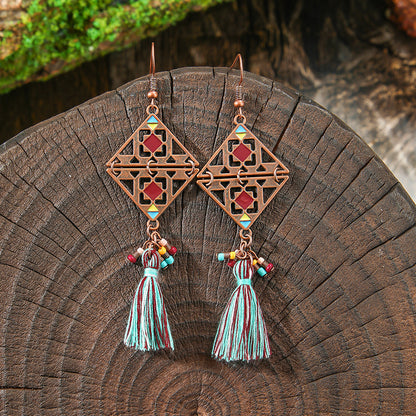 Vintage Bohemian Style Hand-woven Tassel Earrings 5f596d0f c5b0 47c0 b493 251b6508fa8e