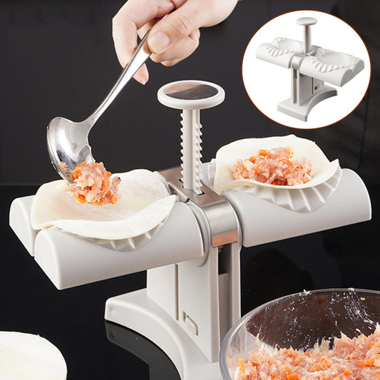 Dumpling Mould Double Head Dumpling Mold Lazy Artifact Manual Press Noodle Dumpling Maker Kitchen Accessories Dumpling Maker 