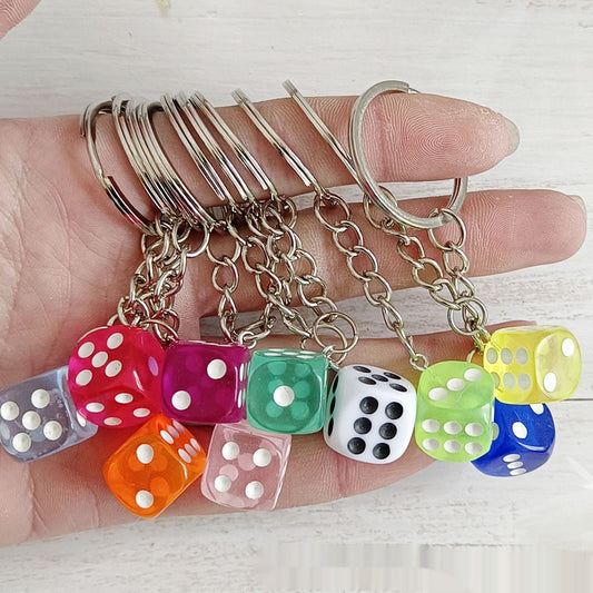 Creative Small Size Dice Keychain DIY Bag Bag Charm 5f959990 6940 4f9b adfa 81aae32709e3 fine