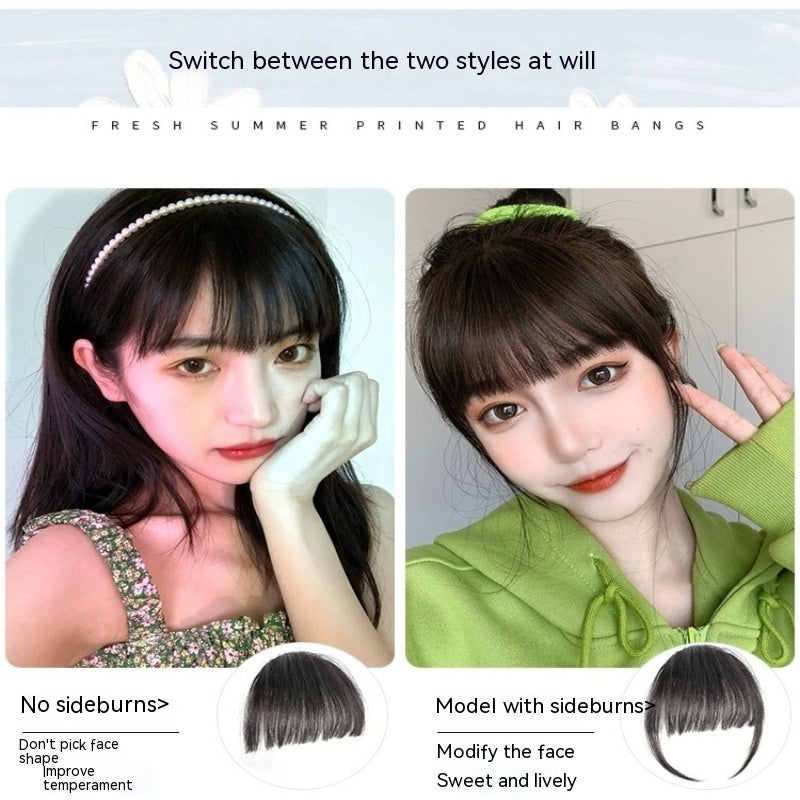 Natural Forehead Artificial Hair Straight Bangs Wig Set Seamless Invisible Wig Set 5f95d549 d6ec 462c be2d a52f3420617b trans