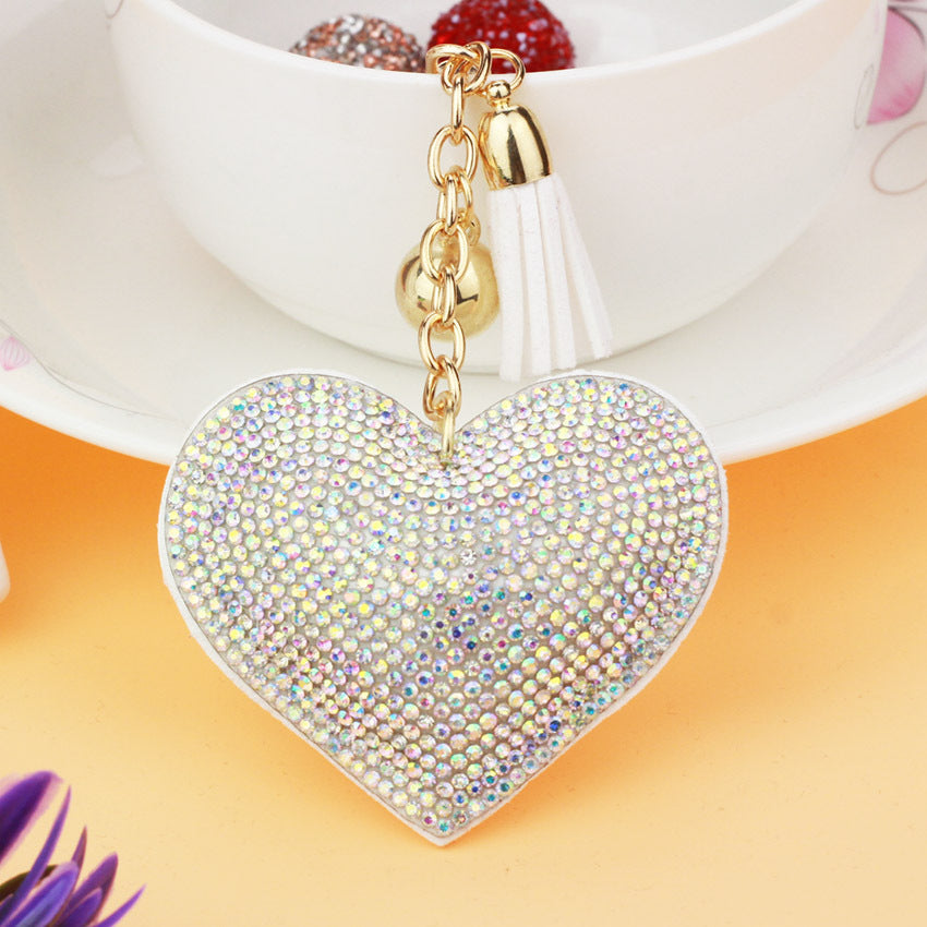 Peach Heart Hot Rhinestone Leather Advertising Keychain 5fb809bf 6b93 4891 8174 e5c9a6344cd0