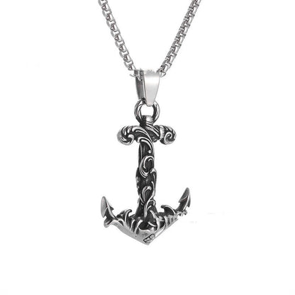 Vintage Totem Pattern Boat Anchor Thailand Silver Pendant Necklace 5fb8bceb 8edf 4be1 bc8c 499d50826e07