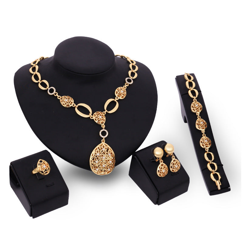 Jewelry Fashion Necklace Earrings Bracelet Ring Four Piece Jewelry Set 5fc386f5 7a59 4e7d 876e 9084f82f51d4