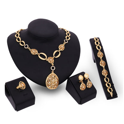 Jewelry Fashion Necklace Earrings Bracelet Ring Four Piece Jewelry Set 5fc386f5 7a59 4e7d 876e 9084f82f51d4