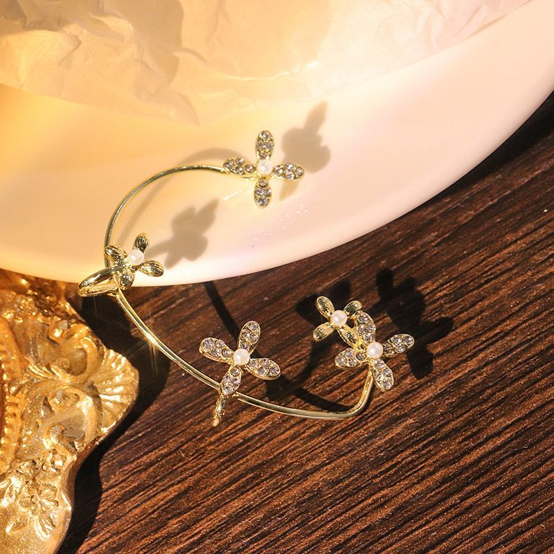 Fashion Gold Metal Butterfly Ear Clips Sparkling Zircon Without Piercing Ear Cuff Clip Earrings For Women Jewelry Gift 5fcc25