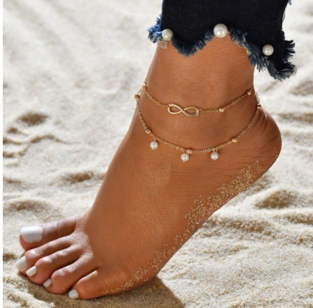 Fashion Shell Rice Beads Hand-Woven Adjustable Anklet Ocean Wind Beach Accessories 5fd63259 595b 4d38 a411 340552dc1d33