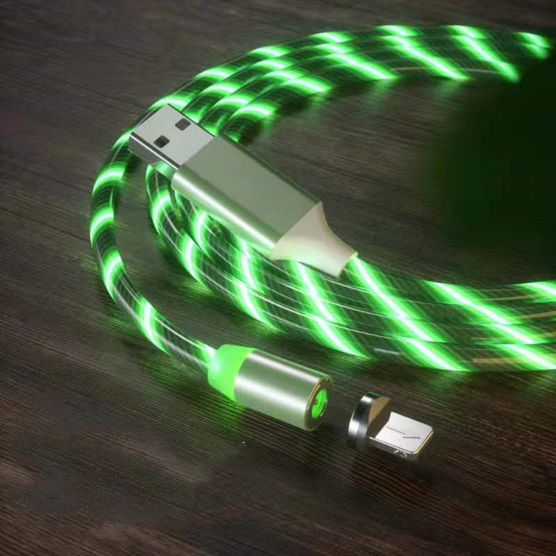 Mobile Phone Three-in-one Light-emitting Charging Streamer Magnetic Data Cable - 图片 4