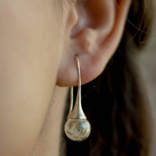 Handmade Dandelion Glass Ball Ear Hook 5fe5e9da d93f 4e97 a9ff 68e70a132be0