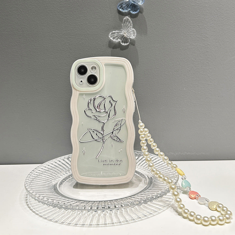 Rose Transparent Phone Case All-inclusive Big Wave Silicone Soft Case 5fef6725 b8ff 4ec6 8dfa 6ab36b2c4875