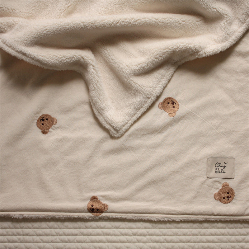 Cute Baby Bear Soft Fluffy Blanket Half Velvet 5ff3157e 49d5 4228 ac63 9dcc2cd4d7a4
