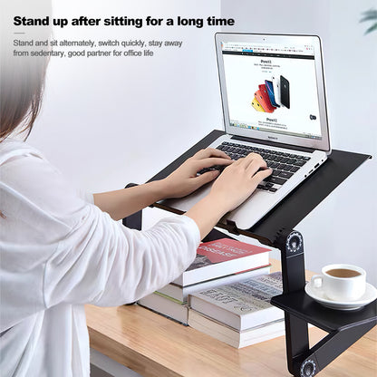 Folding Desk Retractable Adjustable Study Desk In Bed Aluminum Alloy Notebook Computer Bracket Lazy Desk - 图片 1