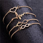 Modyle   Gold Color Crystal Wedding Bracelets Set CZ Stone Heart Bracelets Bangles For Woman 600466392072 1c36a21b 03b7 41c6 