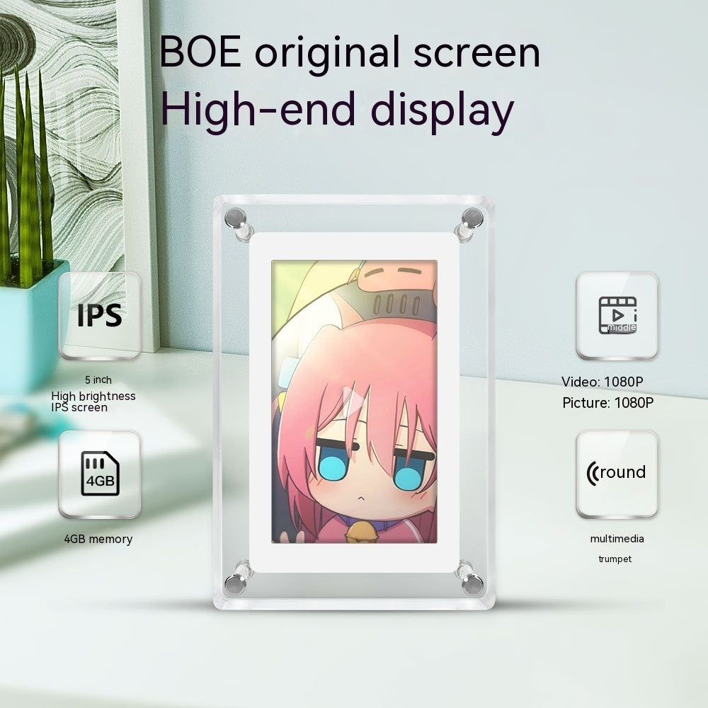 5-inch Transparent Fashion Digital Electronic Photo Album Video Advisement Player Business Gift Photo Frame - HD Wireless Product #3