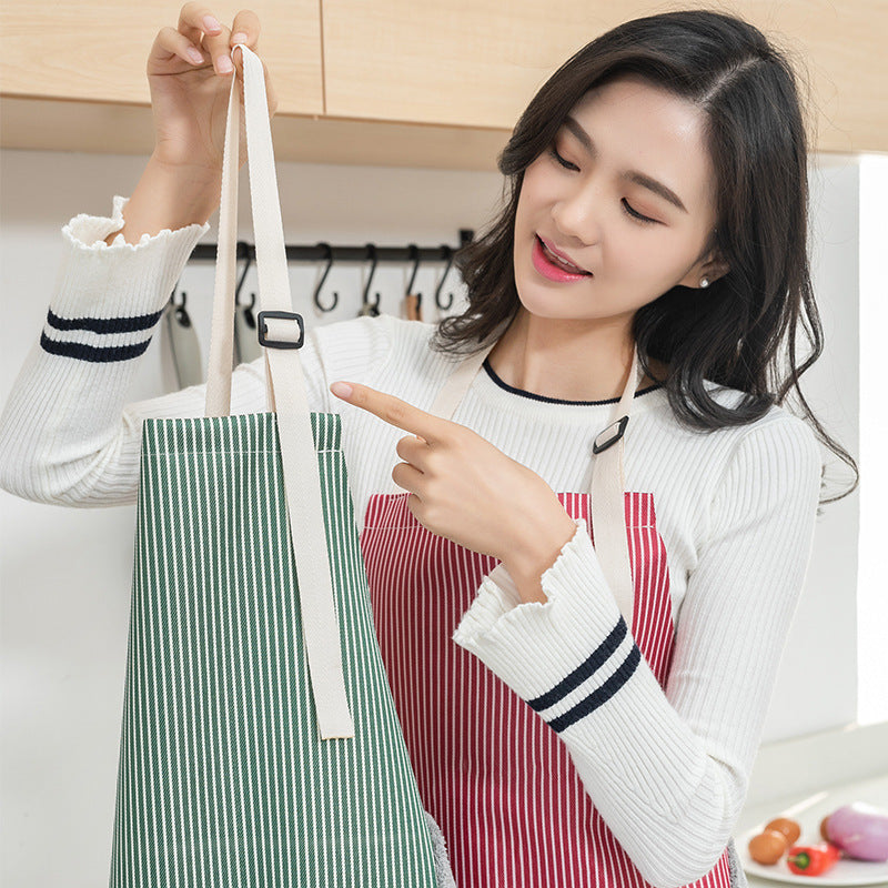 Women Aprons Waterproof Adjustable Neck Strap Absorbent Cooking Gardening BBQ Baking Sleeveless Kitchen Apron with Pocket 603