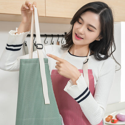 Women Aprons Waterproof Adjustable Neck Strap Absorbent Cooking Gardening BBQ Baking Sleeveless Kitchen Apron with Pocket 603