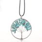 Natural gravel crystal life tree natural stone rich tree colorful necklace 604854292936
