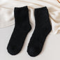 Autumn And Winter Half Velvet Socks Coral Velvet Women's Solid Color Socks Thickened Warm Mid-calf Length Socks 604b8623 5f79