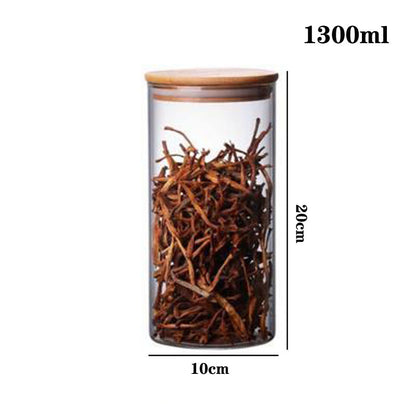 High Borosilicate Glass Tea Cans, Sealed Storage Cans, Transparent Tea Cans, Whole Grains, Candy Cans 604d83ce 55ca 4981 a047
