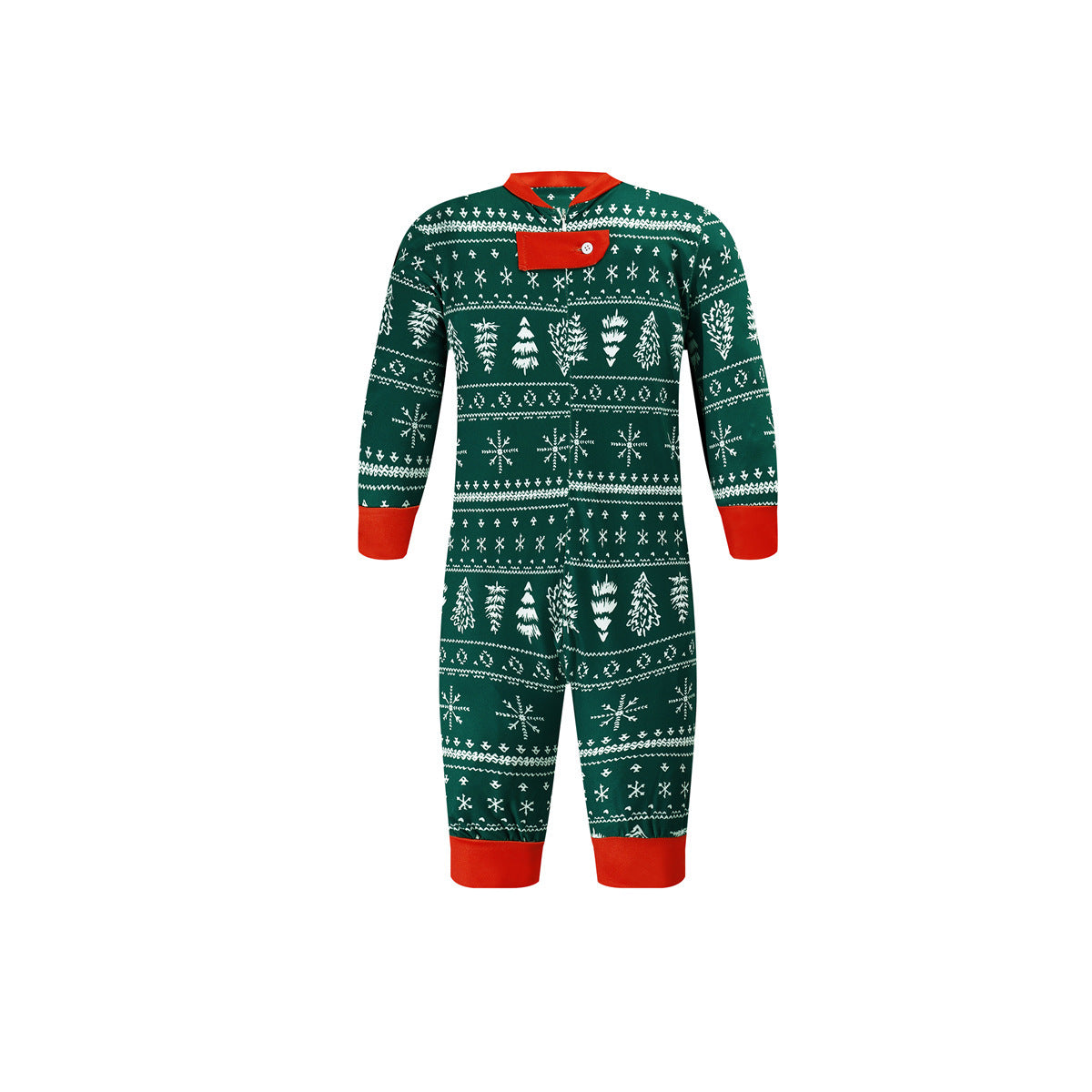 Christmas Print Contrast Color Parent-child Home Service Suit 605456f8 9b1b 4429 9238 126189349694