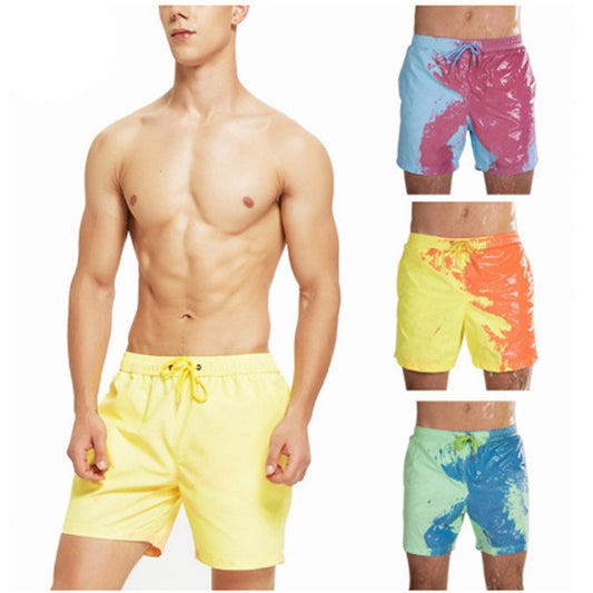 Magical Change Color Beach Shorts Summer Men Swimming Trunks Swimwear Swimsuit Quick Dry bathing shorts Beach Pant 6056402456