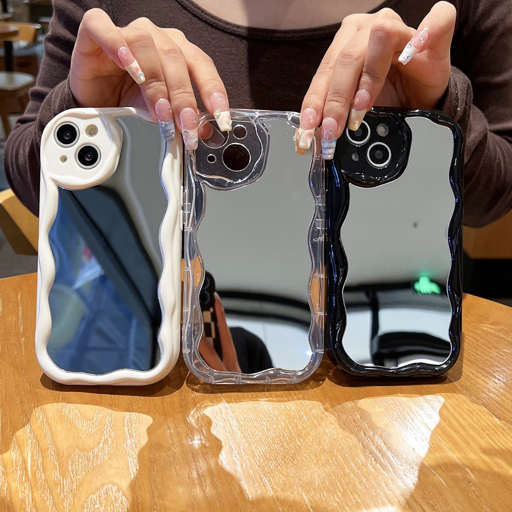 Cream Pattern Mirror Phone Case Drop-resistant Transparent Case 605ba88b e3a8 4dda 9a6c 6daa308c9d7d