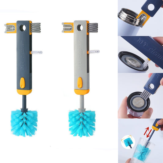 4 In 1 Bottle Gap Cleaner Brush Multifunctional Cup Cleaning Brushes Water Bottles Clean Tool Mini Silicone U-shaped Brush Kitchen Gadgets - HD Wireless Product #1