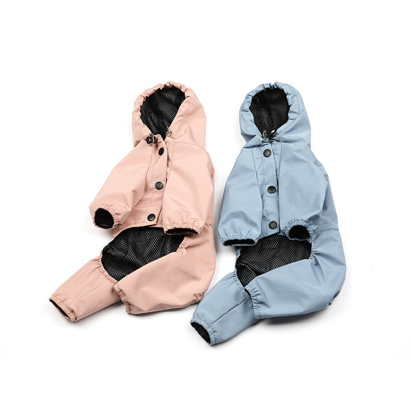 Dogs all-inclusive waterproof hooded raincoat 607062476642
