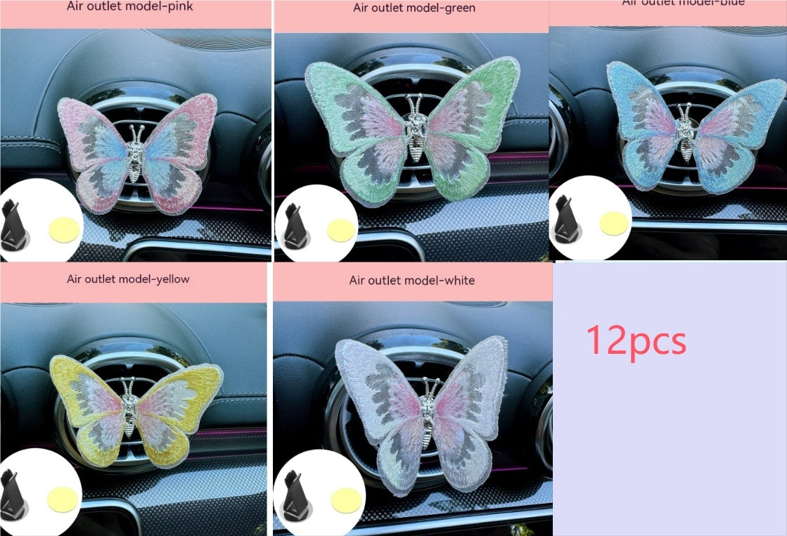 Moving Embroidery Butterfly Center Console Air Outlet Decoration Healing Series Car Accessories 607e271e f363 4acb 97e3 9f0ee