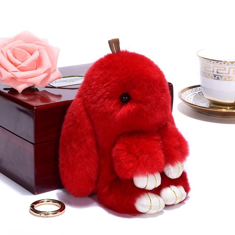 Fashionable Cotton Cute Rabbit Keychain Pendant 607f66e0 07b6 41f5 a1d7 cbe041ffb467