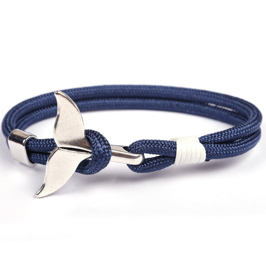 Anchor whale tail umbrella rope handmade couple bracelet 60859037826101