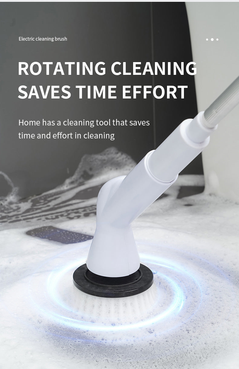 Six in one wireless electric cleaning brush long handle