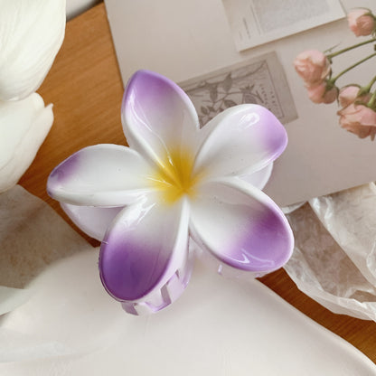 Muweordy Plumeria Hair Clips Flower Hair Clip Trendy Hair Claw Clip Popular Hair Catch Korean Hair Accessories For Women 608d