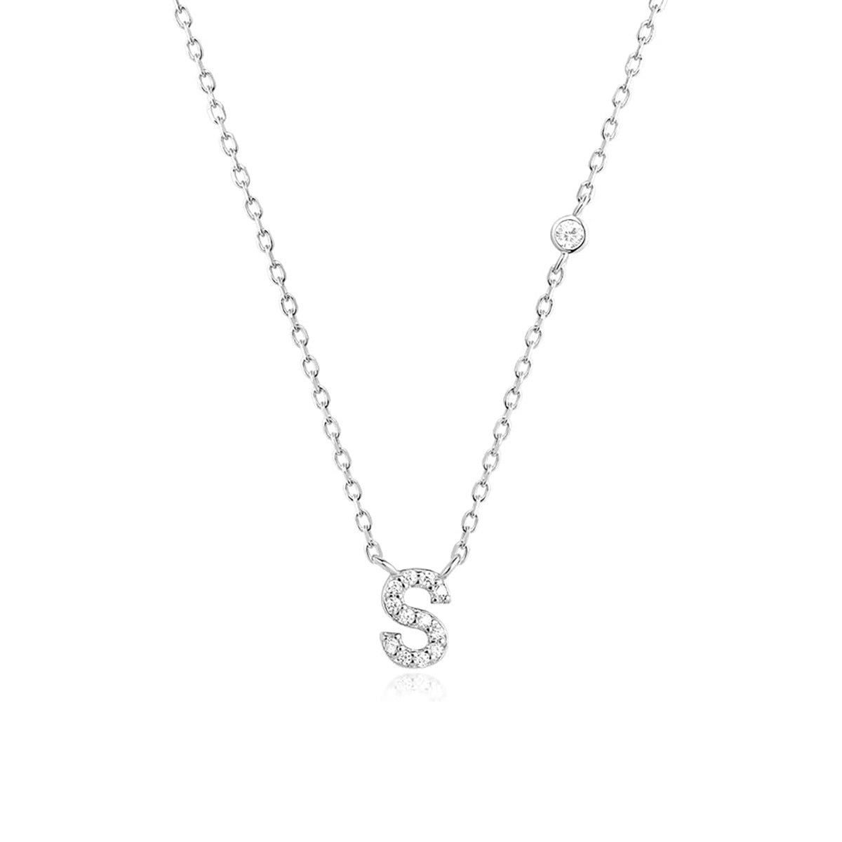 Fashion Jewelry Luxury Gold Color A-Z 26 Letters Necklace CZ Pendant For Women Cute Initials Name Necklace Fashion Party Wedd