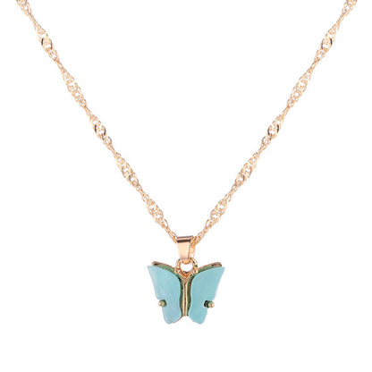 Fashionable colorful acrylic Butterfly Pendant 609575993583