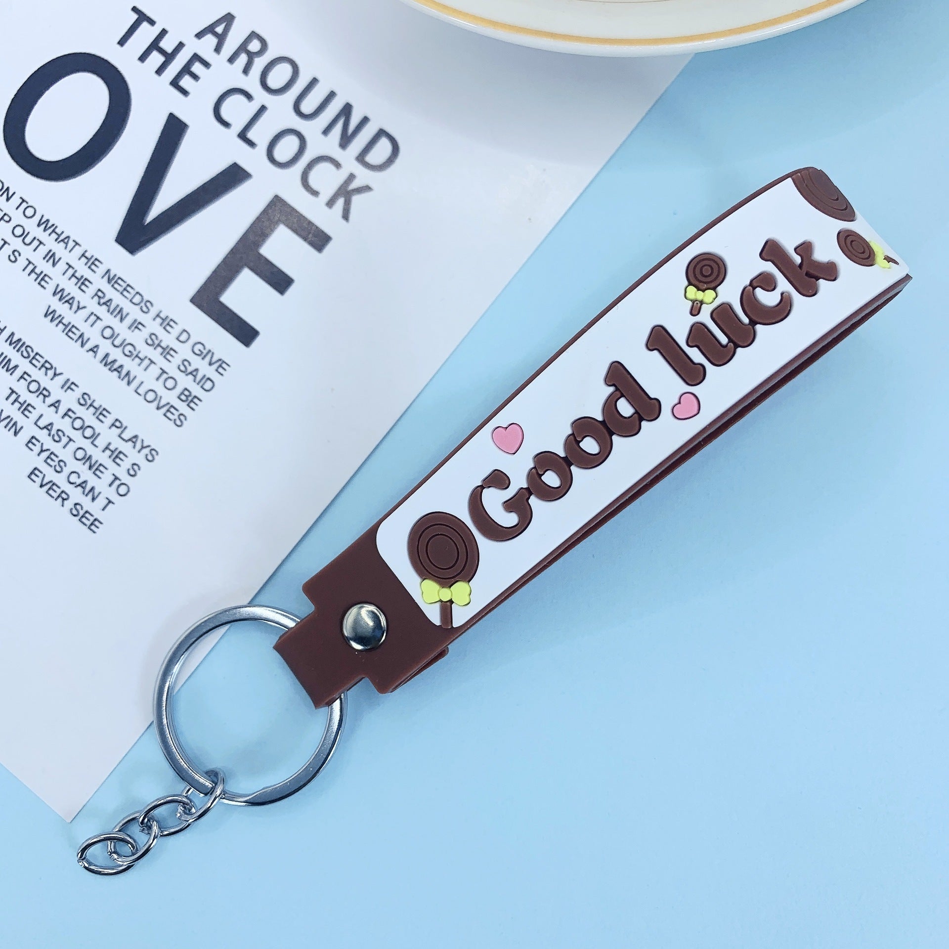 Lollipop Rainbow-colored Belt Hand Strap Keychain 609a9f8f a01b 4794 bd90 146e43fccdc4