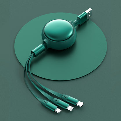 3 In1 USB Cable Micro USB Type C Cable 3 In 1 2.4A Retractable USB C Charging Cable - 图片 7