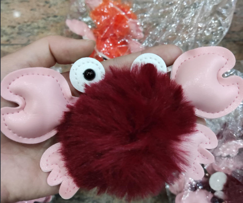 Cartoon Cute Crab Keychain Pendant 60ca4844 5985 4f9f b6ee 360eec384ee1