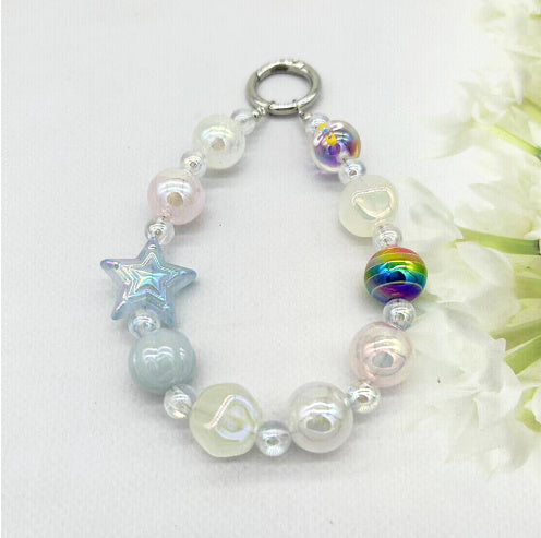 Bow Luminous Colorful Acrylic Beads Mobile Phone Charm Keychain 60e47ab9 075e 4574 a0c1 7335da53eb02