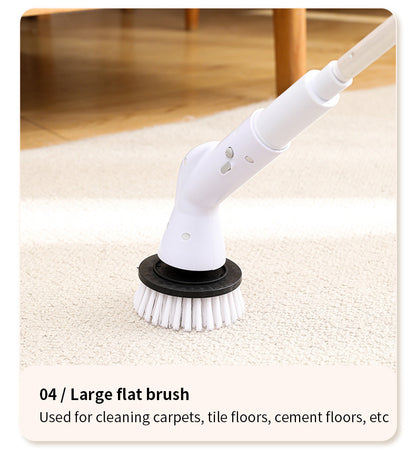 Six in one wireless electric cleaning brush long handle
