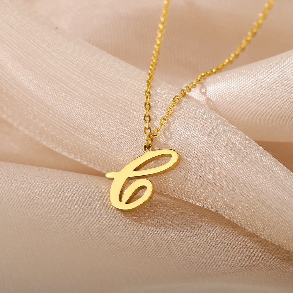 Stainless Steel 26 English Letter Necklace 610ff871 dc21 4b07 a8ea 9f114a3e4a98