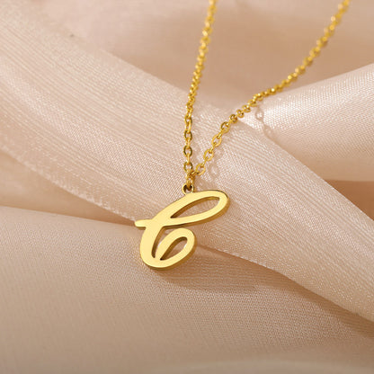Stainless Steel 26 English Letter Necklace 610ff871 dc21 4b07 a8ea 9f114a3e4a98