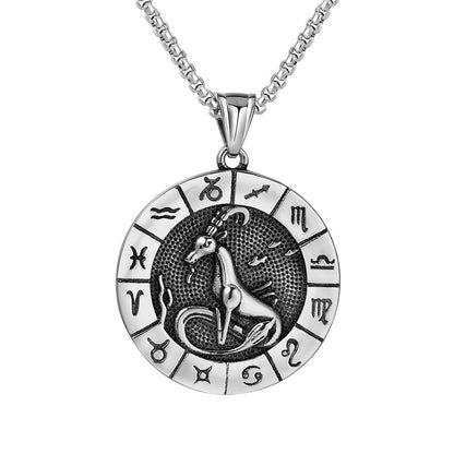 Fashion Stainless Steel Twelve Constellation Pendant 6117e6b2 896e 4907 a7c4 dcf1044a12b0