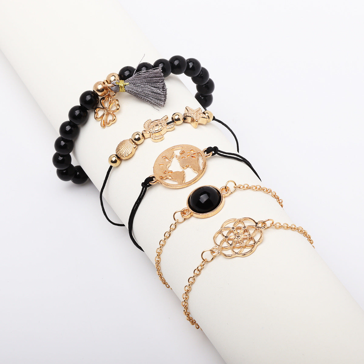 Fashion Turtle Drip Oil Tassel Bracelet Five Piece Set 611f2e27 abff 4d51 8b73 07f569f2c784
