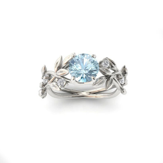 European and American fashion zircon jewelry Princess engagement ring 6126963505 995921042