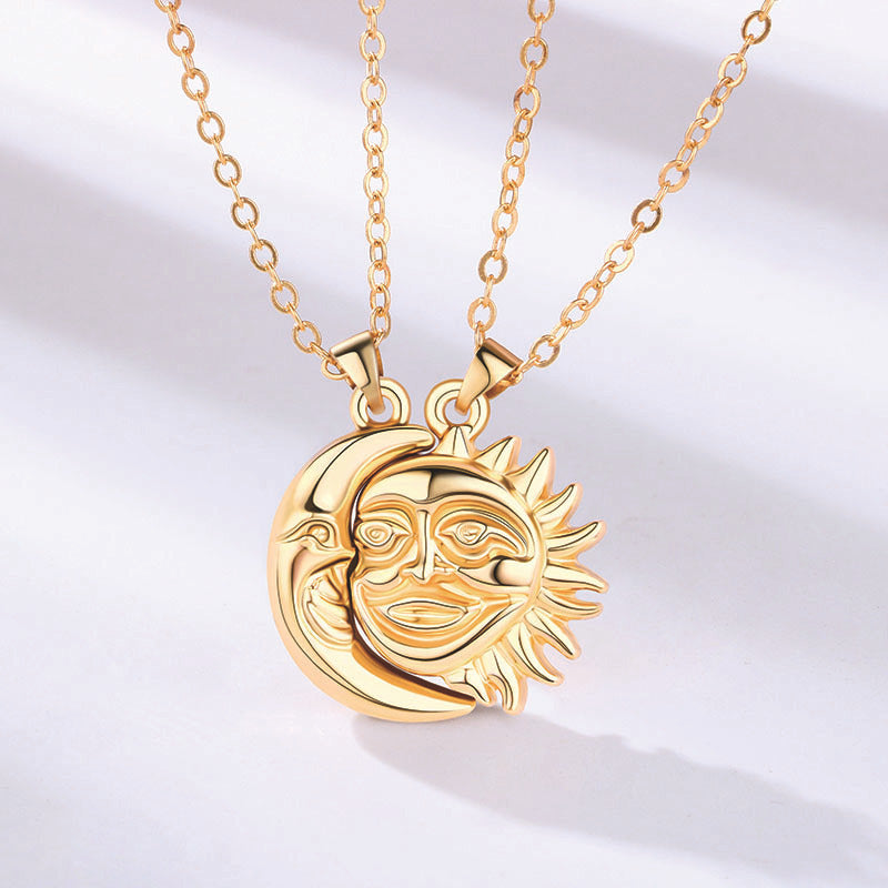 Sun And Moon Necklace Pair Of Magnetite Men And Women 612855d3 a75d 4bd7 a66c 49452a6f7285