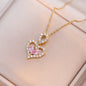 Exquisite Luxury Rhinestone Crystal Heart Pendants Necklaces For Women Party Jewelry Gifts Fashion Jewelry 6128a54c 8711 4de5